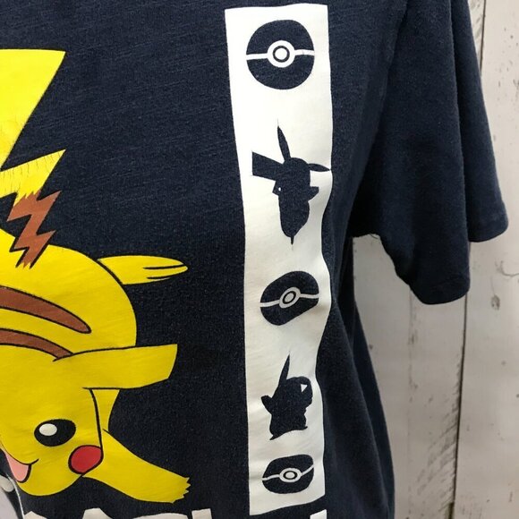 Boys Pokemon Pikachu t-shirt navy size 2XL (18) Pre-owned - Picture 4 of 9
